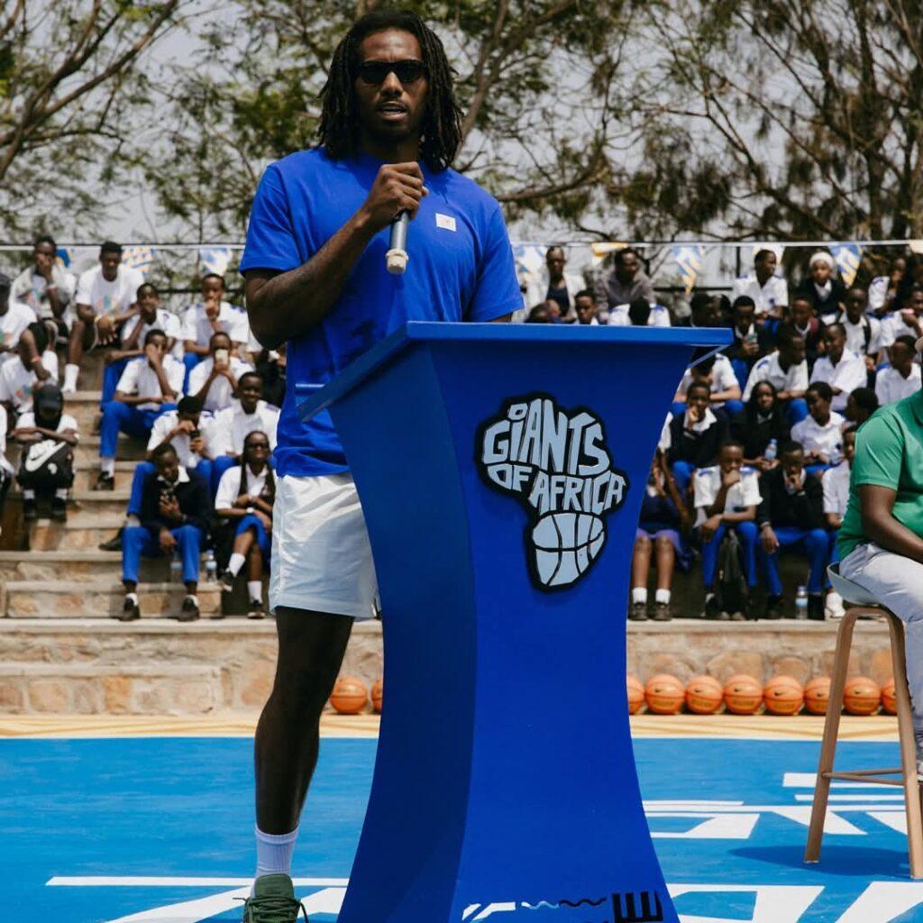 NBA Superstar, Kawhi Leonard Unveils Three Basketball Courts in Kigali